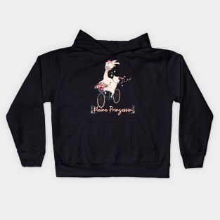 Alpaka Fahrrad Kleine Prinzessin Blumen Süß.png Kids Hoodie